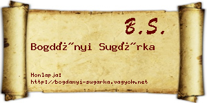 Bogdányi Sugárka névjegykártya